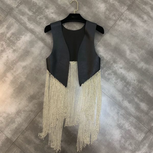 Deeeze Sleeveless Chain Tassel Top